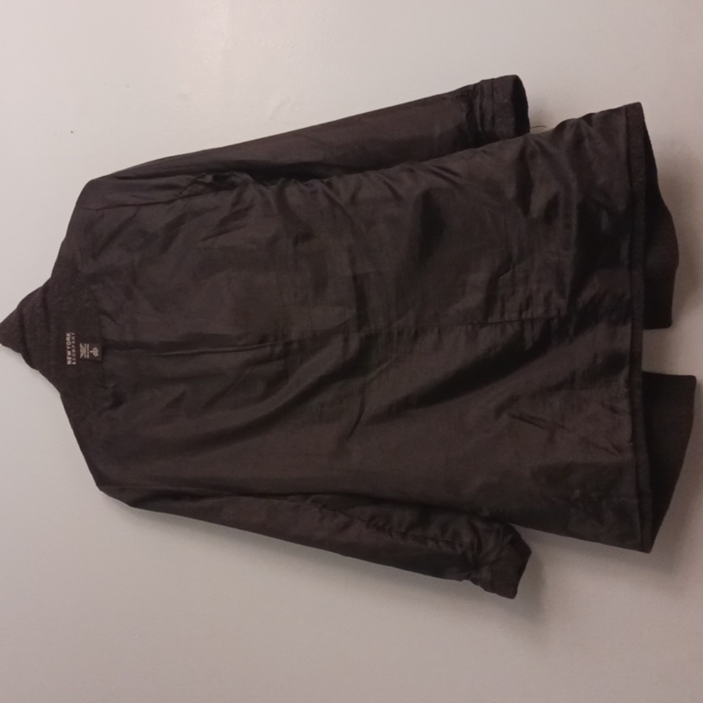 New York & Company size 8 women's dark black gray 80% wool double-breasted coat. - Picture 9 of 17